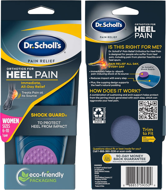 Dr. Scholl'S Heel Pain Relief Orthotics // Clinically Proven To Relieve Plantar Fasciitis, Heel Spurs And General Heel Aggravation (For Women'S 6-10,)