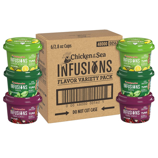 Chicken of the Sea Infusions Tuna, 3 Flavor Variety Pack, 2.80-Ounce Cups (Pack of 6)