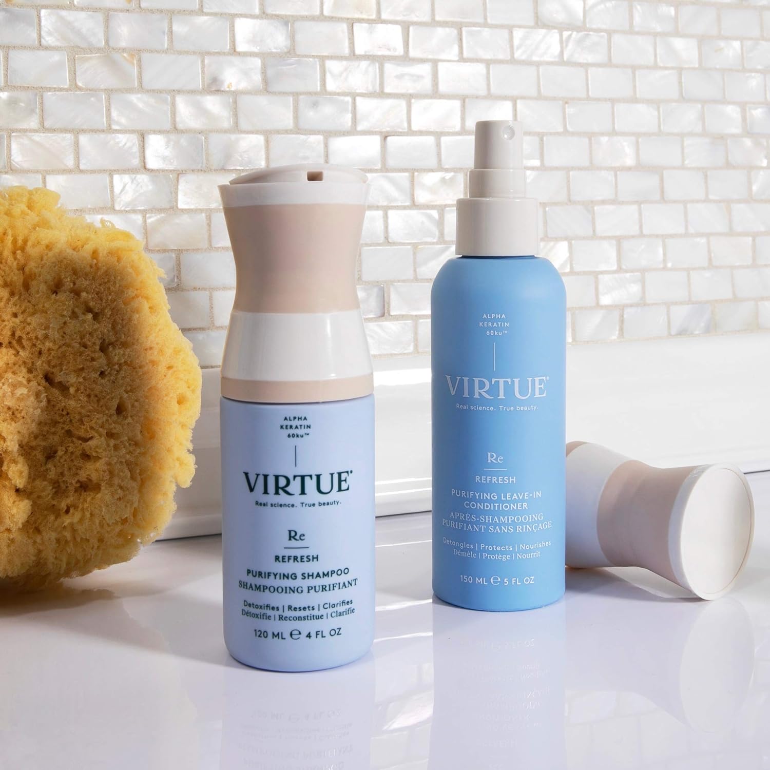 VIRTUE Purifying Shampoo | Alpha Keratin Detoxifies, Resets, Clarifies Hair | Sulfate Free, Paraben Free, Color Safe, Vegan : Everything Else