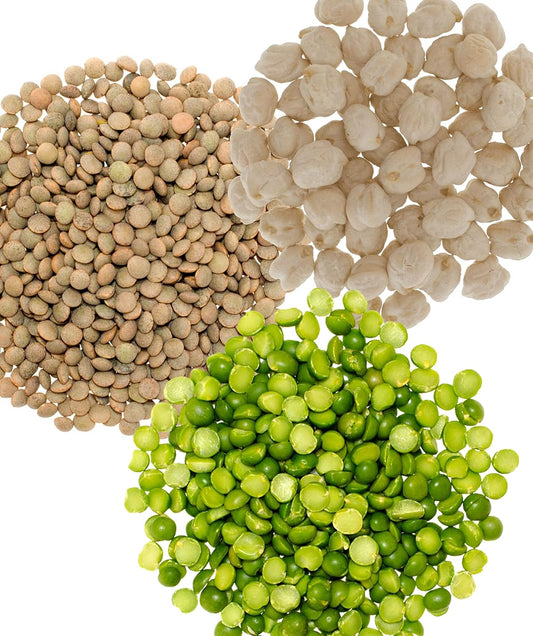 Garbanzo Beans | Pardina Lentils | Green Split Peas | 15 total LBS | Non-GMO Project Verified | 100% Non-Irradiated | Certified Kosher Parve | USA Grown | Field Traced