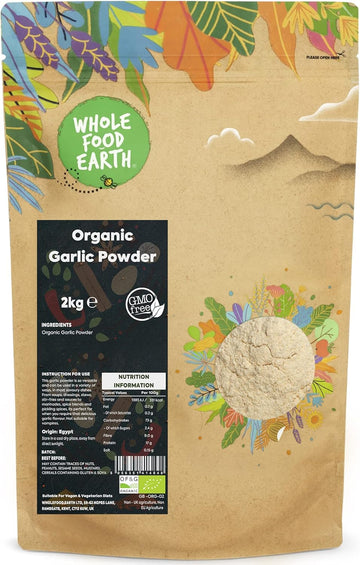 Wholefood Earth Organic Garlic Powder 250 G | Gmo Free | Certified Organic