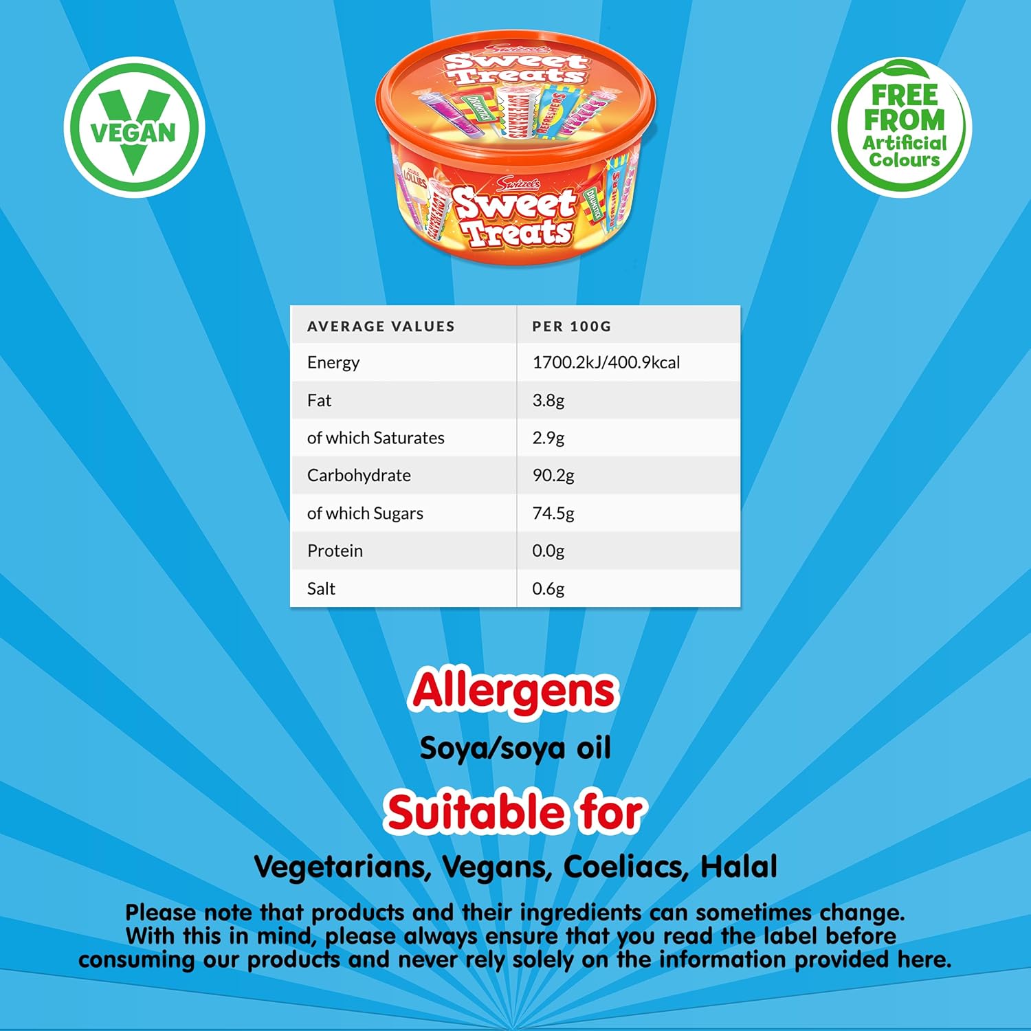 Swizzels Sweet Treats Tub 600g, White : Amazon.co.uk: Beauty