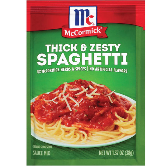 Mccormick Thick & Zesty Spaghetti Sauce Mix, 1.37 Oz (Pack Of 12)