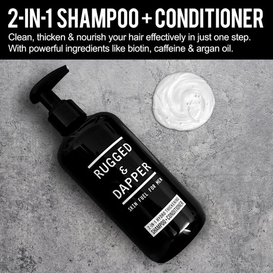 2-In-1 Biotin Shampoo And Conditioner For Men - Hair Thickening And Strengthening Formula - Sls-Free And Paraben-Free