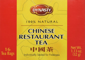 Dynasty 100% Natural Chinese Restaurant Tea Net Weight 1.13 Oz. (32G) Pack Of 16 Teabags