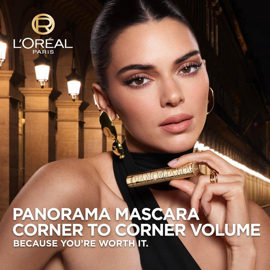 L’Oréal Paris Voluminous Panorama Mascara, Volumizing And Lengthening Mascara, Washable Longwear And Smudge Resistant Make Up, Black, 0.33 Fl Oz