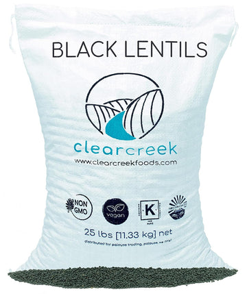 Black Beluga Lentils Bulk | 25 LBS | Non-GMO | Kosher | Vegan | Non-Irradiated