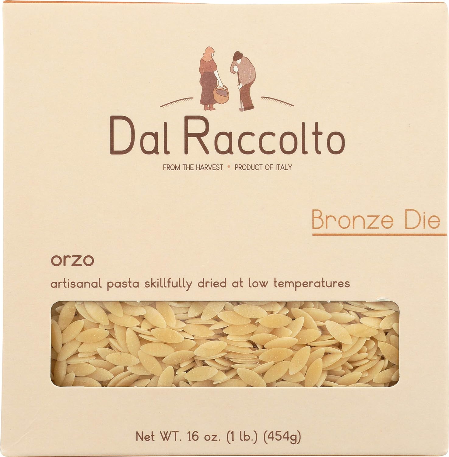 Dal Raccolto Bronze Die Pasta - Orzo, 1 lb Box