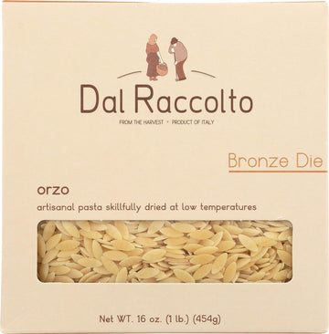 Dal Raccolto Bronze Die Pasta - Orzo, 1 lb Box