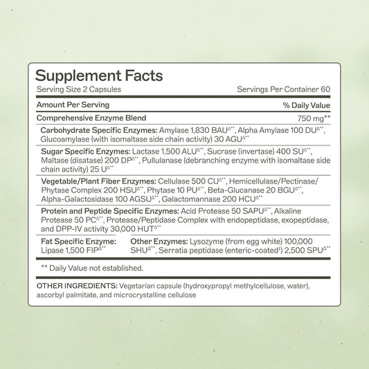 Amy Myers Md Complete Enzymes - Gut Care & Digestive Health Support Supplement - Daily Healthy Microbiome Support Nutritional Supplement - 120 Capsules