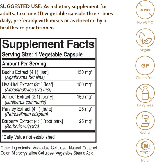 Solgar Herbal Water Pill, 100 Vegetable Capsules - Supports Fluid Balance - Concentrated Herbal Extracts - Non-GMO, Vegan, Gluten Free, Dairy Free, Kosher, Halal - 100 Servings