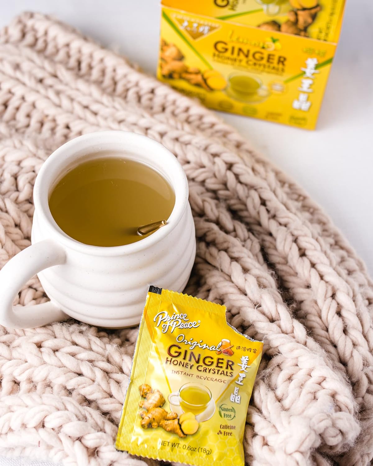 Prince of Peace Instant Lemon Ginger Honey Crystals, 30 Sachets – Inst
