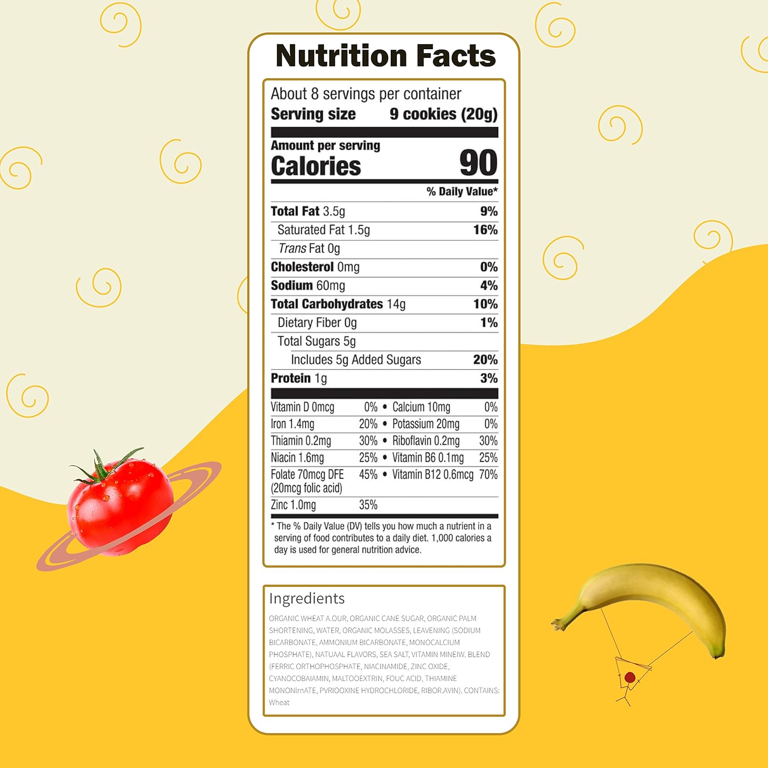 Earth's Best Organic Kids Snacks, Sesame Street Toddler Snacks, Organic Letter of the Day Cookies for Toddlers 2 Years and Older, Vanilla, 5.3 oz Box (Pack of 6) : Baby