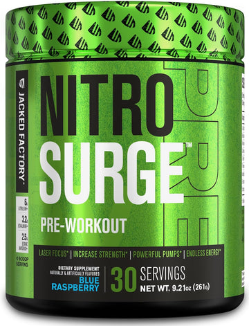 NITROSURGE Pre Workout Supplement - Energy Booster, Instant Strength G