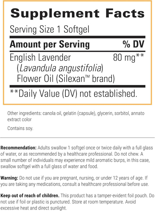 Integrative Therapeutics – Lavela Ws 1265 - Clinically Studied Lavender Essential Oil Supplement - Calms Nervousness* - Reduces Stress* - 60 Softgels, 2 Pack