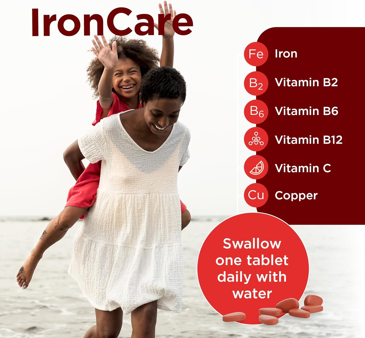 Healthspan IronCare (120 Tablets) | Added Vitamin C & B2, B6 & B12 | Stomach Friendly | Combats Tiredness & Fatigue | Supports Red Blood Cell Formation | Easy-Swallow | Vegan : Amazon.co.uk: Health & Personal Care