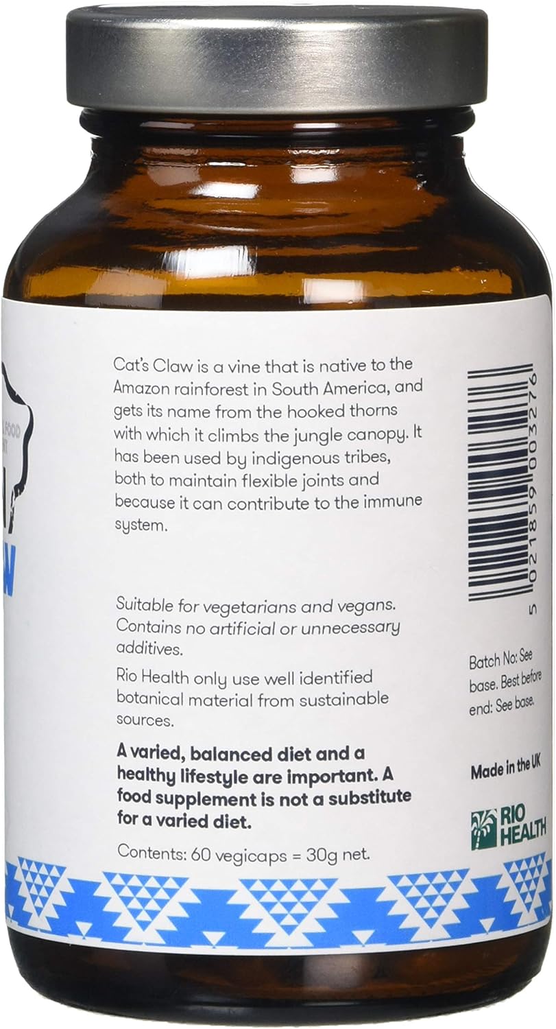 Rio Amazon Cat'S Claw Bark 60 X 500Mg Capsules