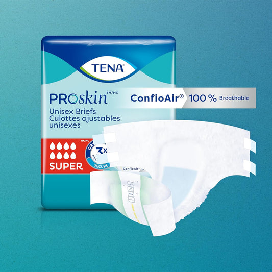 TENA Incontinence Adult Diapers, Maximum Absorbency, Disposable Briefs, ProSkin - X-Large - 48 ct