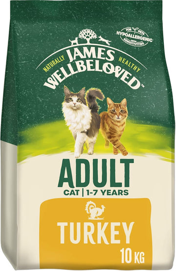 James Wellbeloved Adult Turkey 10 kg Bag, Hypoallergenic Dry Cat Food?03JW8