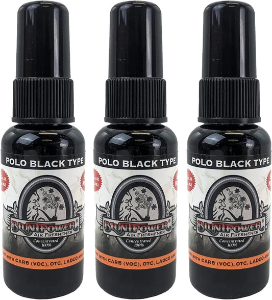 BluntPower 1.5oz High Concentrated Air Freshener, 3 Packs (Polo Black Type) : Health & Household