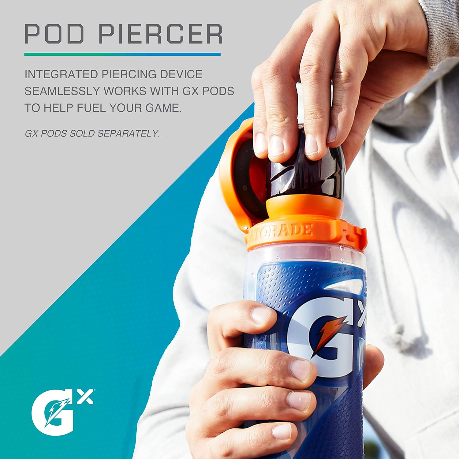 Gatorade Gx Hydration System, Non-Slip Gx Squeeze Bottles & Gx Sports Drink Concentrate Pods,Gray : Sports & Outdoors