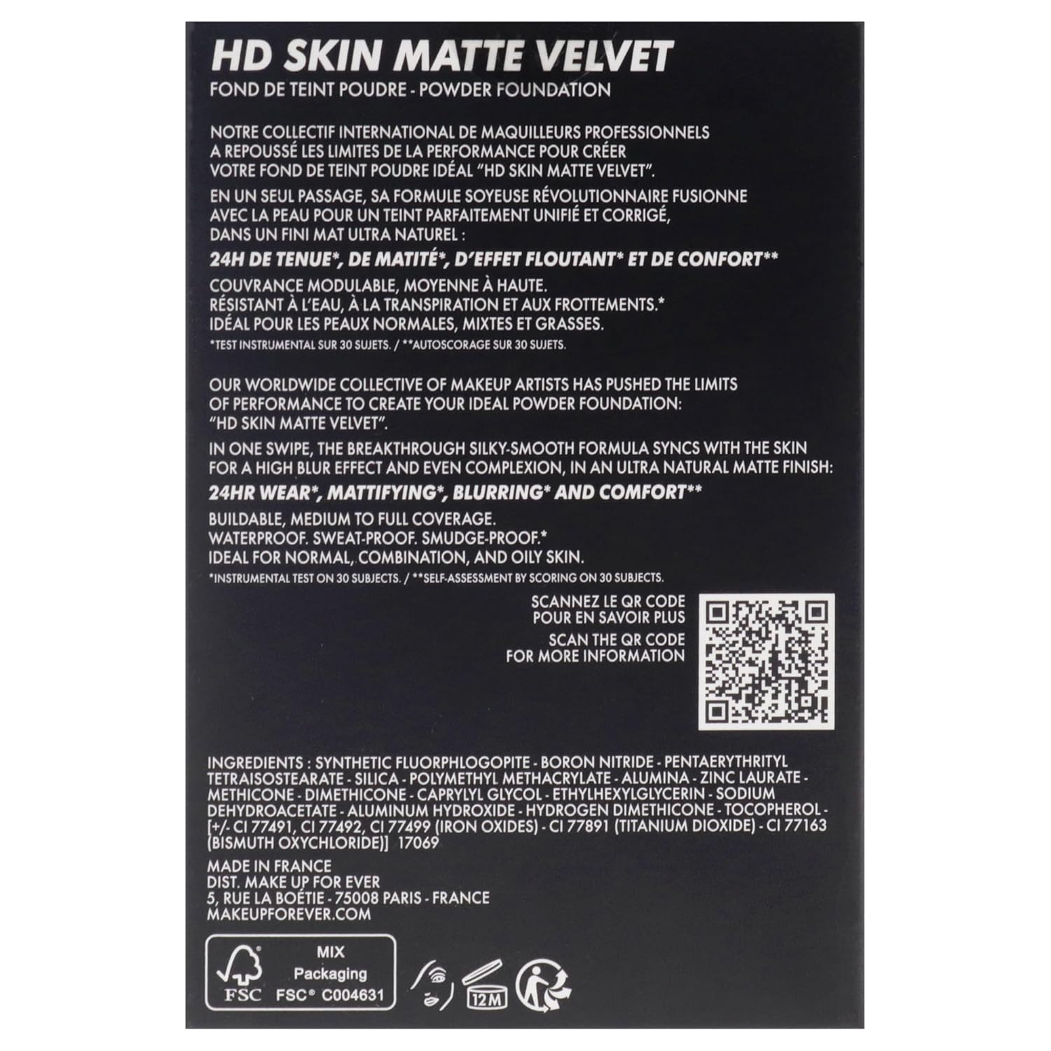 Make Up For Ever Hd Skin Matte Velvet Undetectable Longwear Blurring Powder Foundation 2R28 Cool Sand : Beauty & Personal Care