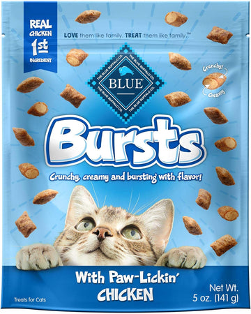 Blue Buffalo Bursts Crunchy Cat Treats, Chicken 5-oz Bag