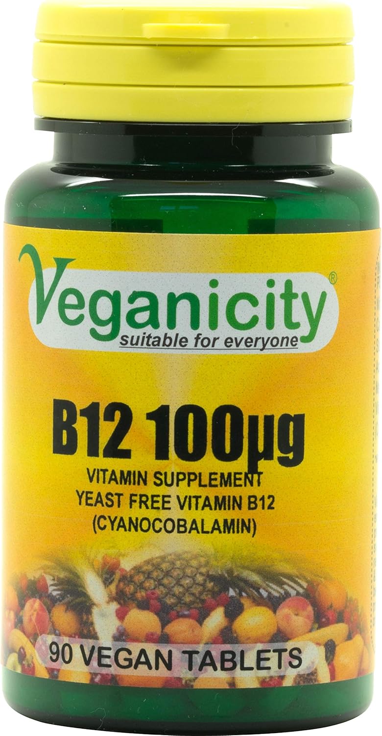 Veganicity Vitamin B12 100µg General Well-Being Supplement - 2 X 90 Tabs