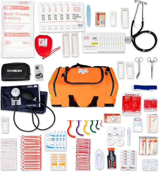 Ever Ready First Aid Fully Stocked First Responder Kit, Orange