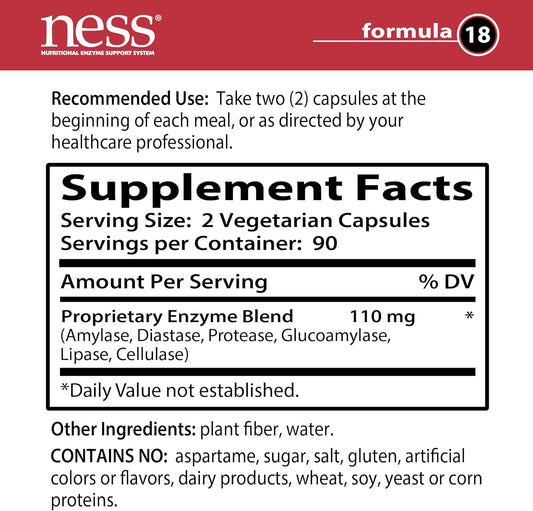 Ness Enzymes- Fat Digest #18 180 Caps