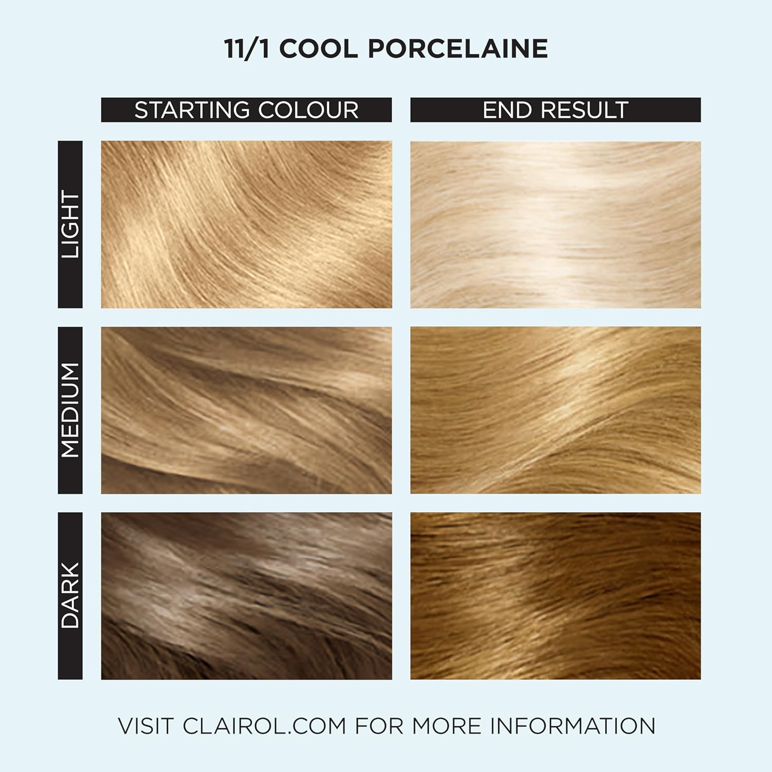 Clairol Colour Studio Permanent Colour Cream | Hair Dye | Long-lasting Rich Tones | 100% Grey Coverage | Dermatologically Tested Vegan Formula | Hair Colouring Kit | Cool Porcelain 11/1 I 50ml : Amazon.co.uk: Beauty