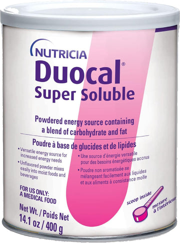 High Calorie Super Soluble Powder, Medical Food - Extra Calories for Children - Mix into Feeding Tube or Meals - Unflavored - 14.1 Oz Can (1 Can)