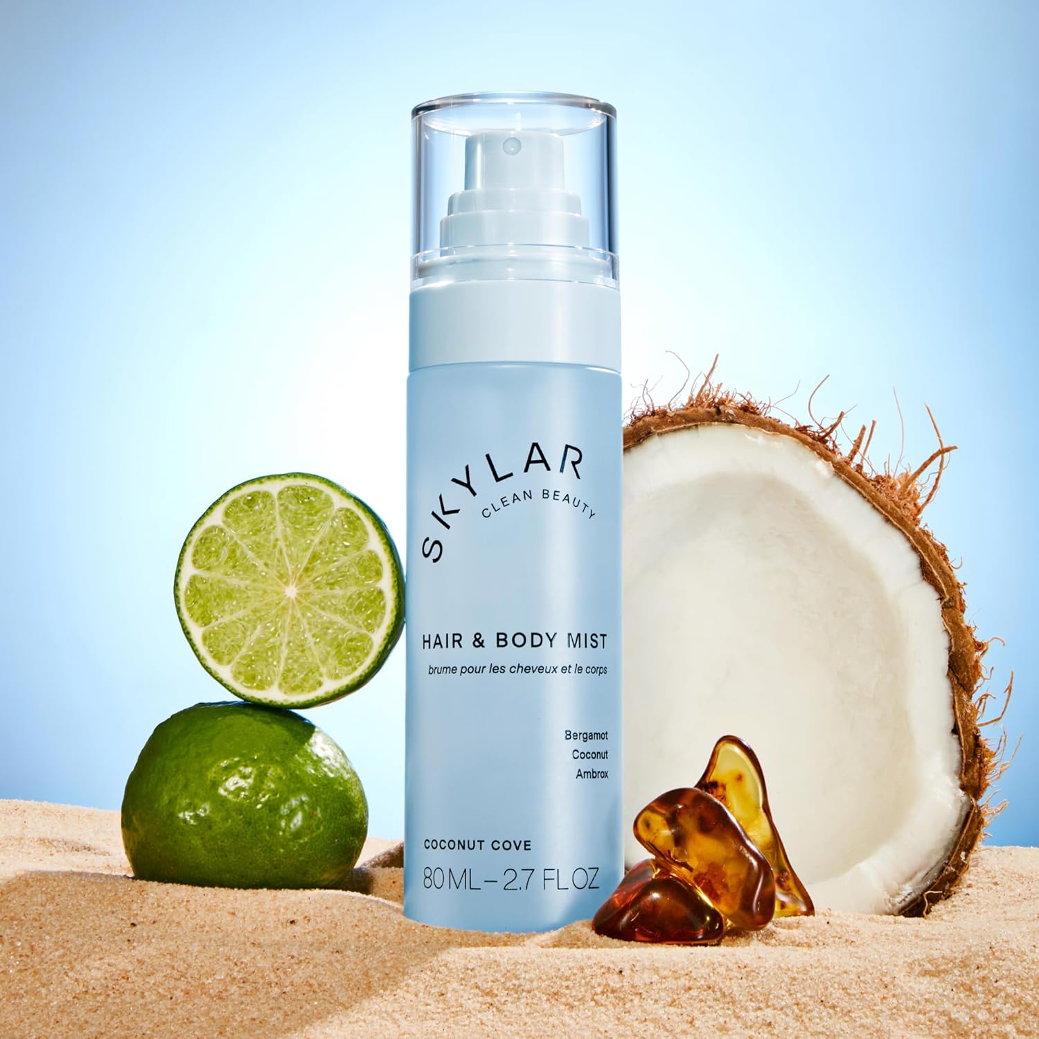 Skylar Coconut Cove Hair & Body Mist | Hypoallergenic & Clean Fragrance | Vegan, Cruelty Free, And Safe For Sensitive Skin | 80 Ml, 2.7 Fl Oz : Beauty & Personal Care