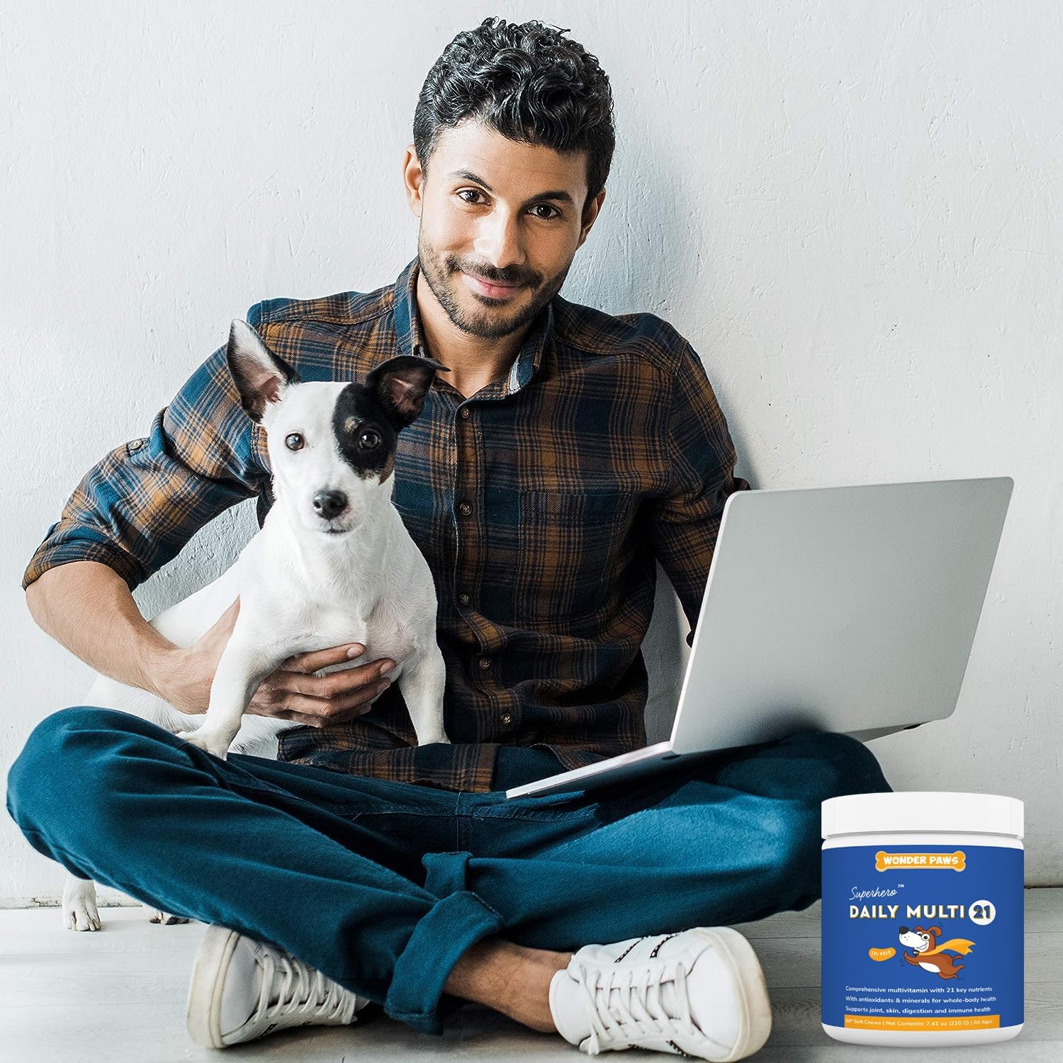 WONDER PAWS Premium Multivitamin for Dogs Daily Multi for Immune, Mood, Joint, Skin, Heart & Digestive Health - 21 in 1 Dog Multivitamins for Optimal Health Essential - 60 Multivitamin Dog Chews : Pet Supplies