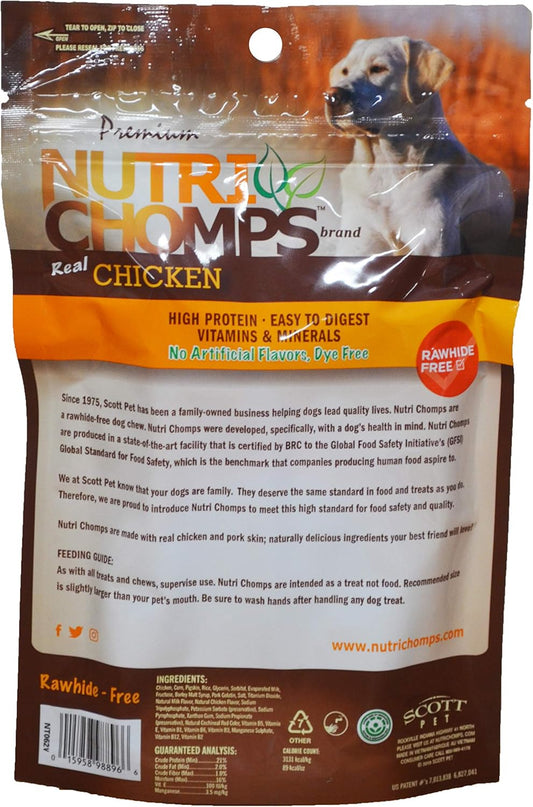 Nutrichomps Dog Chews – 5-Inch Twists, Easy To Digest, Rawhide-Free Dog Treats, Healthy, 10 Count, Real Chicken Flavor, Bundle Of 2 (Nt062V-2)