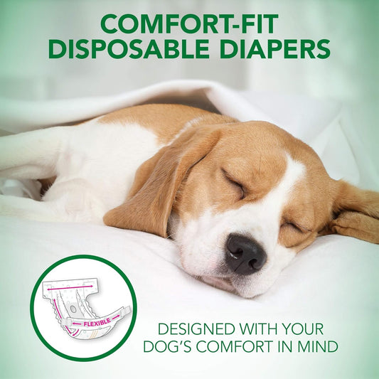 Vet's Best Comfort Fit Dog Diapers | Disposable Female Dog Diapers | Absorbent with Leak Proof Fit |Small, 12 Count?3165810446