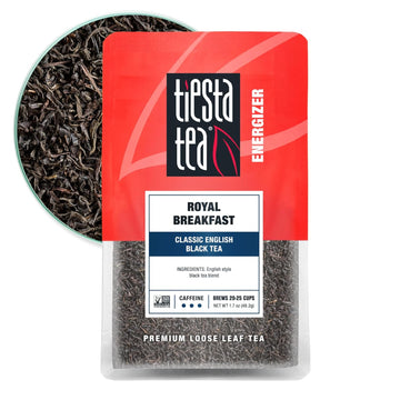 Tiesta Tea - Royal Breakfast | Classic English Black Tea | Premium Loose Leaf Tea Blends | High Caffeine Hot & Iced Tea | Brews Up To 25 Cups - 1.7 Ounce Resealable Pouch