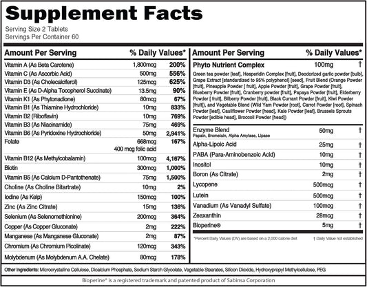 Evl Advanced Daily Multivitamin - Men'S Multivitamin With Essential Minerals Phytonutrient Complex And Vitamode Active Mens Vitamins For Energy With Lycopene For Muscle Bone And Immune Support : Health & Household