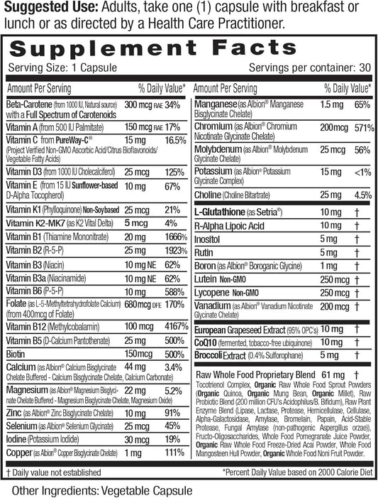 Emerald Labs Women'S 45+ 1-Daily Multi - Complete Multivitamin For Comprehensive Support, Bone & Heart Health* - Designed For Women 45+ - Gluten-Free & Vegetarian- 60 Vegetable Capsules