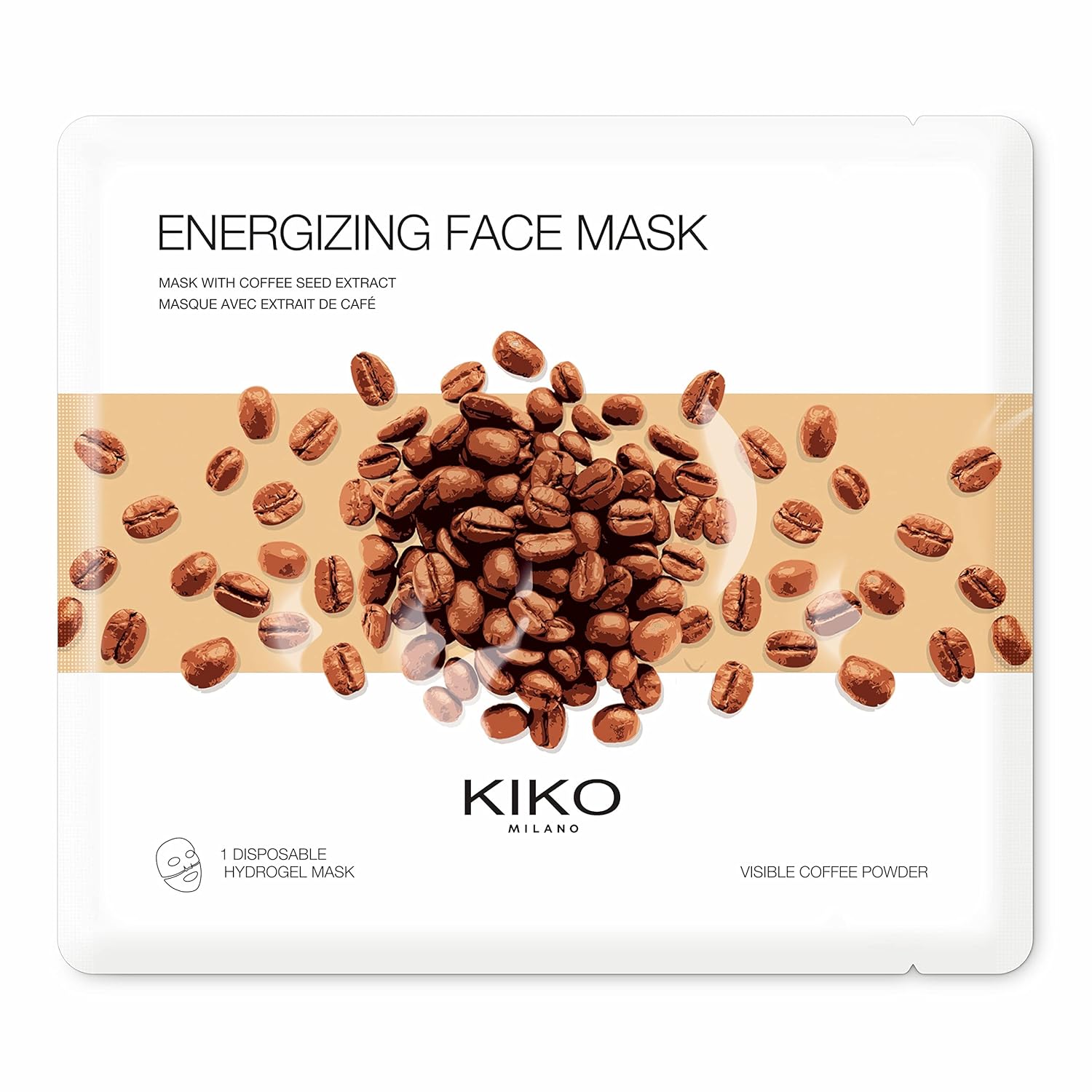 Kiko Milano Energizing Face Mask | Moisturising Hydrogel Face Mask With Coffee Extract