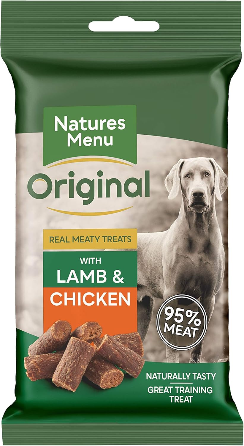 Natures Menu Real Lamb mini treats (for small dogs) 60g packs - - Made with 95% REAL MEAT - Wheat & Gluten Free?NMLCT_