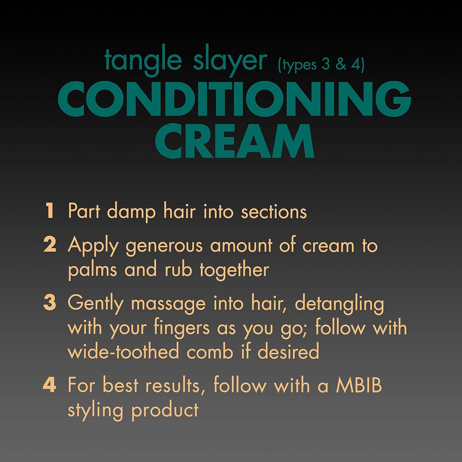 My Black is Beautiful Leave In Conditioner, Type 3 Tangle Slayer, Sulfate Free Conditioning Cream, for Curly Hair with Coconut Oil, Honey and Turmeric, 6.3 fl oz : Beauty & Personal Care