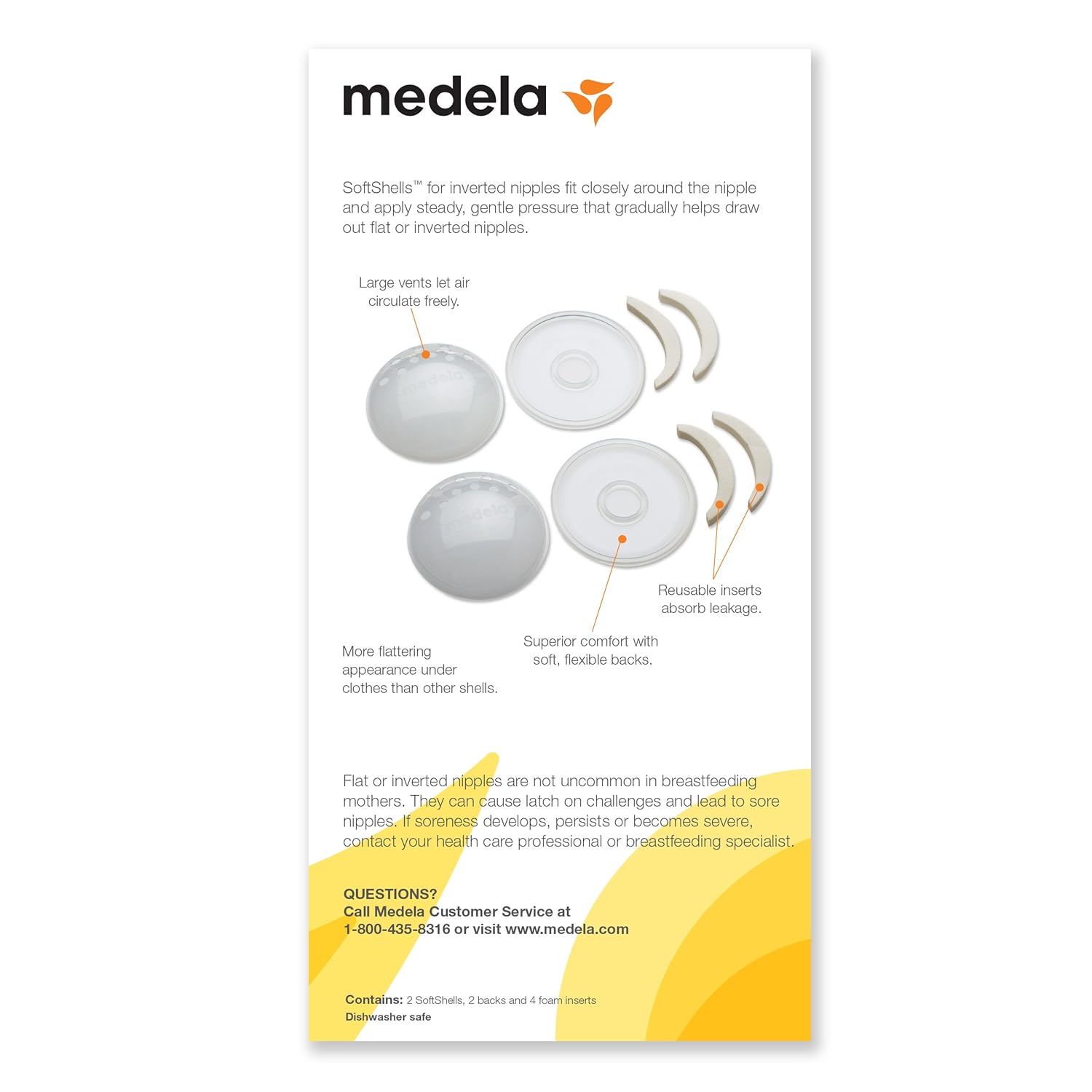 Medela Softshells Breast Shells For Flat Or Inverted Nipples, Discreet Breast Shells For Your Unique Body, Flexible And Easy To Wear, Made Without Bpa : Medela Nipple Shells For Inverted Nipples : Baby