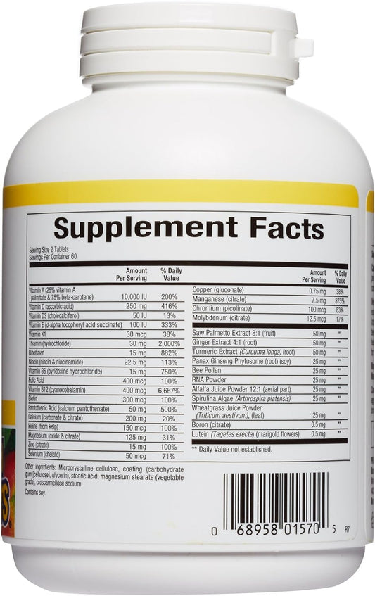 Natural Factors, Men'S Multistart Daily Multivitamin, Nutritional Support For Immune Health And Energy, 120 Tablets (60 Servings)