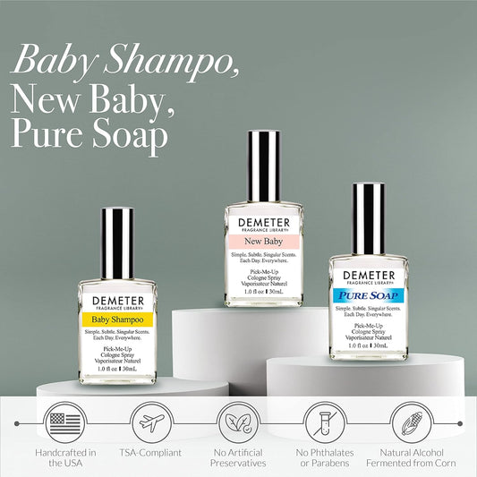 Demeter Clean Foolproof Blending Cologne Set, Baby Shampoo, New Baby And Pure Soap, 1 0Z Each, Perfume For Women And Men, Set Of 3