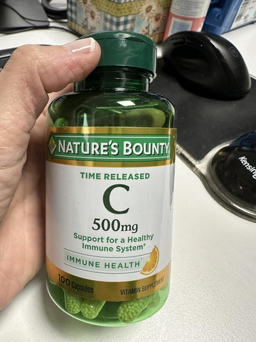Nature'S Bounty Pure Vitamin C 500 Mg - 100 Tablets, Pack Of 5