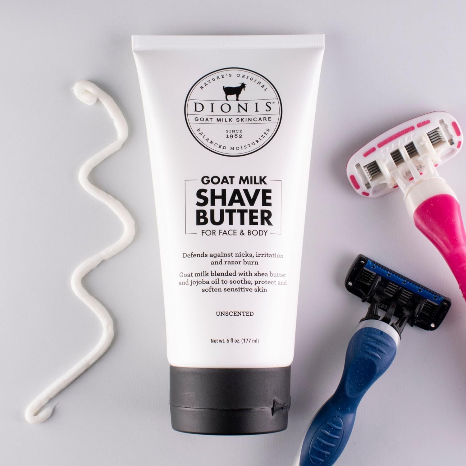 Dionis Goat Milk Skincare Men'S Shave Butter - Face & Body Shave Butter - Shea Butter & Jojoba Oil For Sensitive Skin - Protects Against Irritation & Razor Burn - Hydrating Shave Cream For Men, 6Oz : Beauty & Personal Care