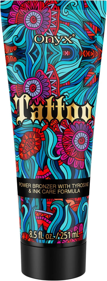 Onyx Tattoo Protect Sunbed Cream 8.5Oz | Tanning Accelerator For Tattoo Care | Deep Hydration & Long-Lasting Colour Protection | Streak-Free & Fast-Absorbing Formula | Indoor & Outdoor Use | Even Tan