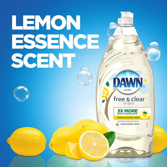 Dawn Ultra Pure Essentials Dishwashing Liquid, Lemon Essence, 16.2 Fl Oz