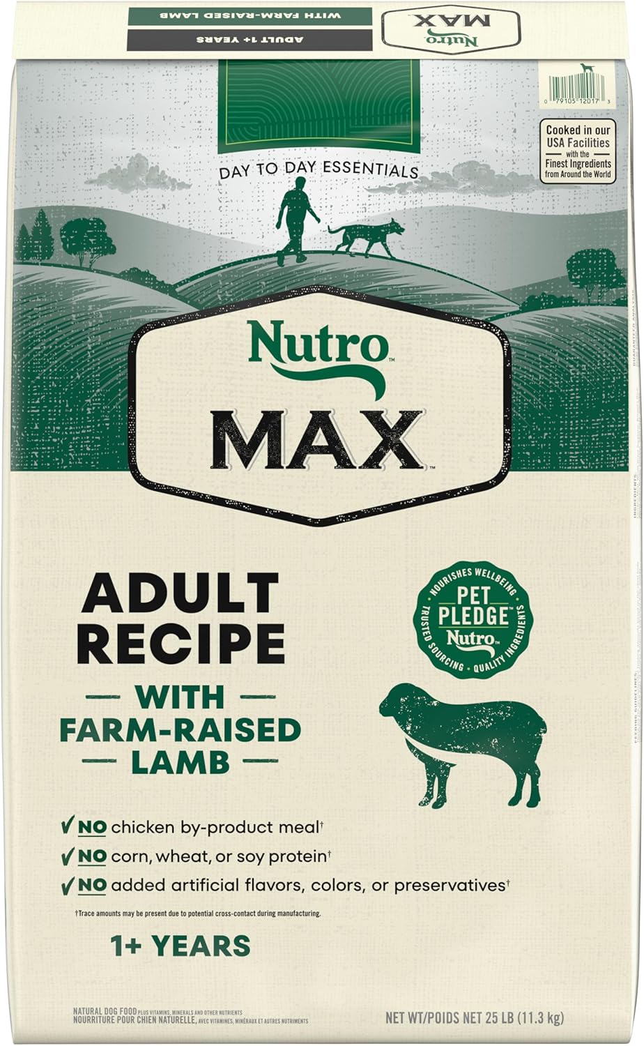 Nutro Max Adult Dry Dog Food With Lamb, 25 Lb. Bag